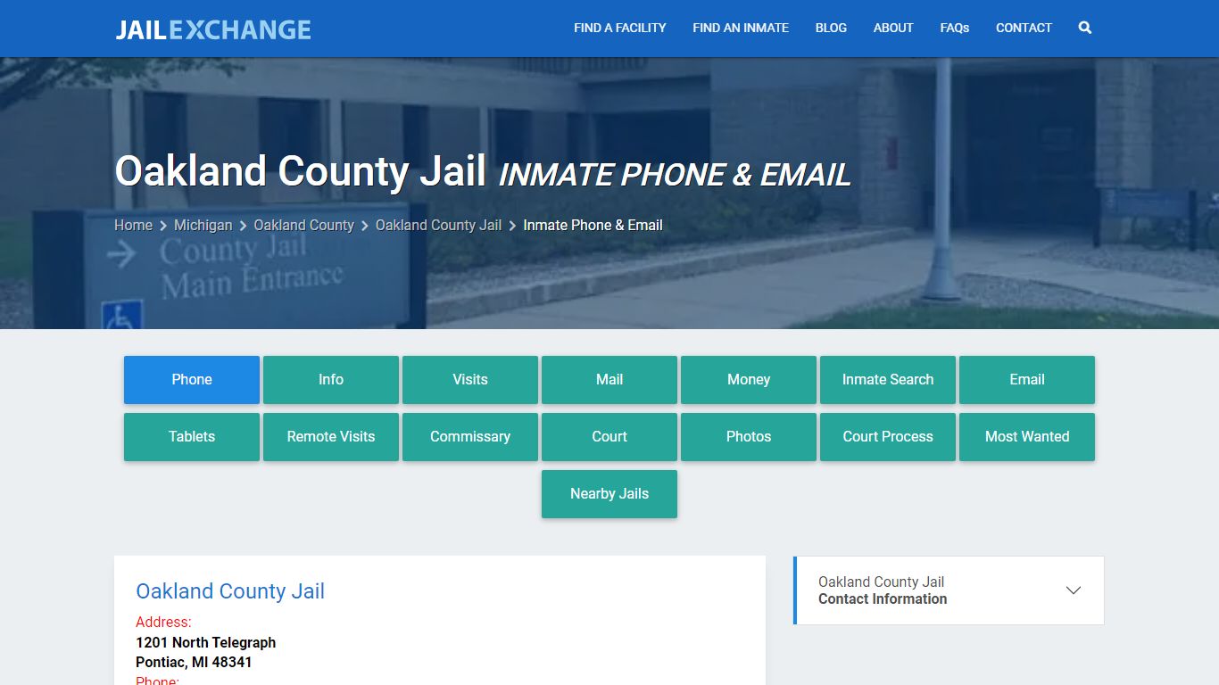 Inmate Phone - Oakland County Jail, MI - Jail Exchange